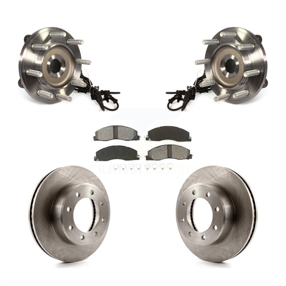 Hub Bearing Assembly Disc Brake Rotors And Pads Front Kit For Ram 2500 3500
