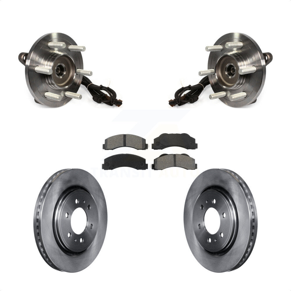 Hub Bearing Assembly Disc Brake Rotors And Pads Front Kit For Ford F-150