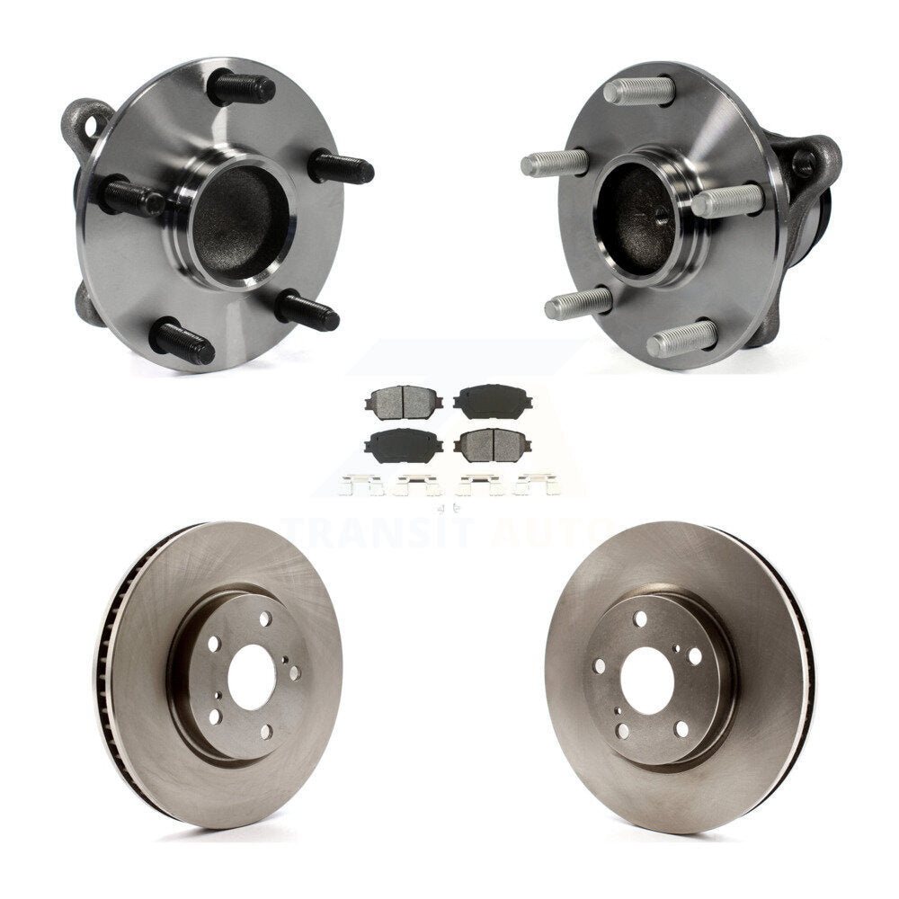 Hub Bearing Assembly Disc Brake Rotor Pads Front Kit (5Pc) For Lexus IS250 GS300