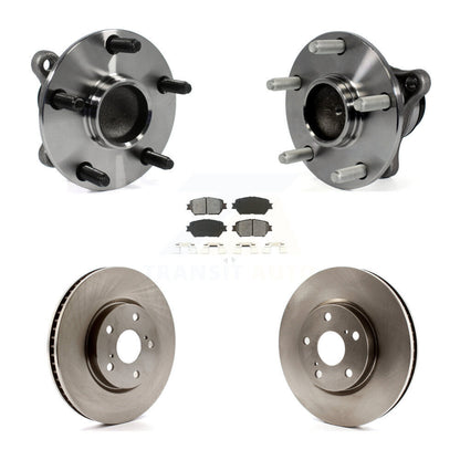 Hub Bearing Assembly Disc Brake Rotor Pads Front Kit (5Pc) For Lexus IS250 GS300