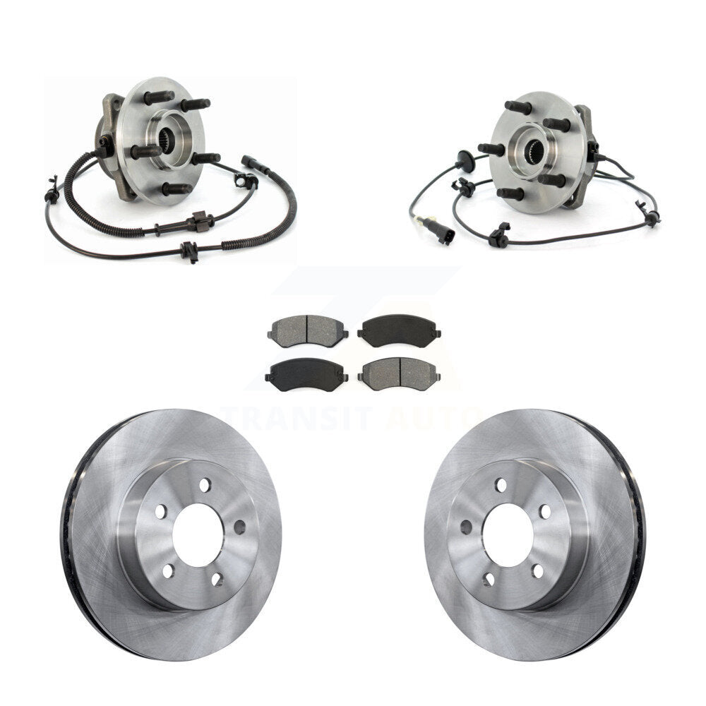 Hub Bearing Assembly Disc Brake Rotors And Pads Front Kit For Jeep Liberty