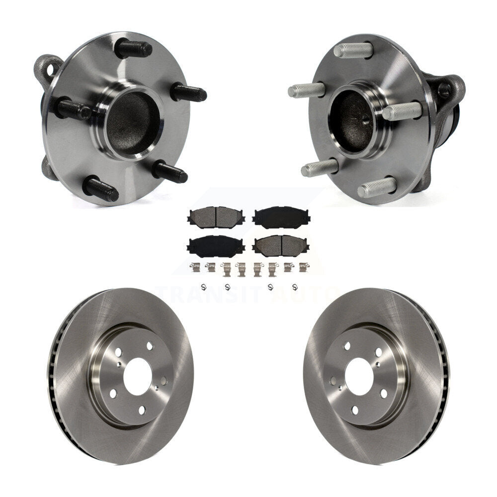 Hub Bearing Assembly Disc Brake Rotors And Pads Front Kit For Lexus IS250 RWD