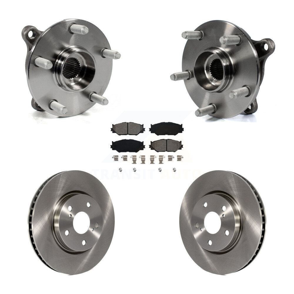 Hub Bearing Assembly Disc Brake Rotors And Pads Front Kit For Lexus IS250 AWD
