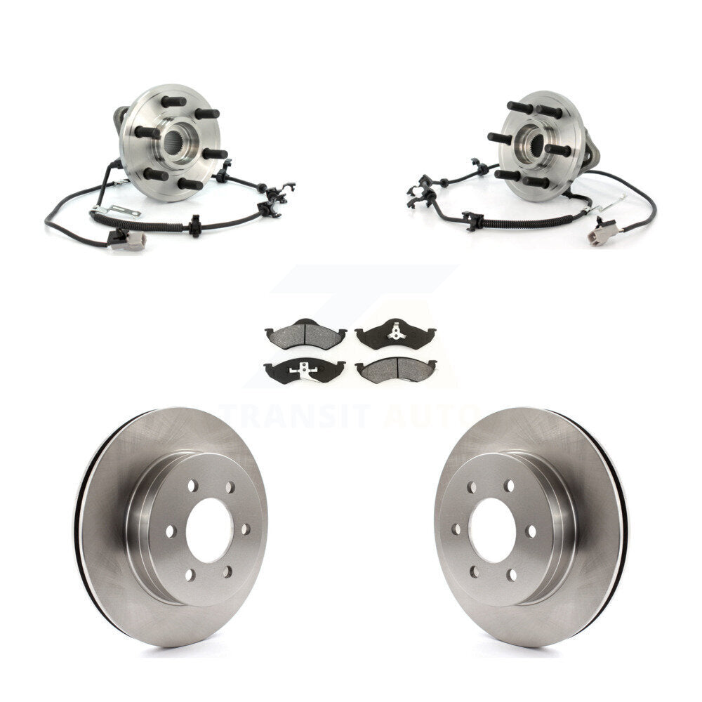 Hub Bearing Assembly Disc Brake Rotor And Pad Front Kit For Dodge Dakota Durango