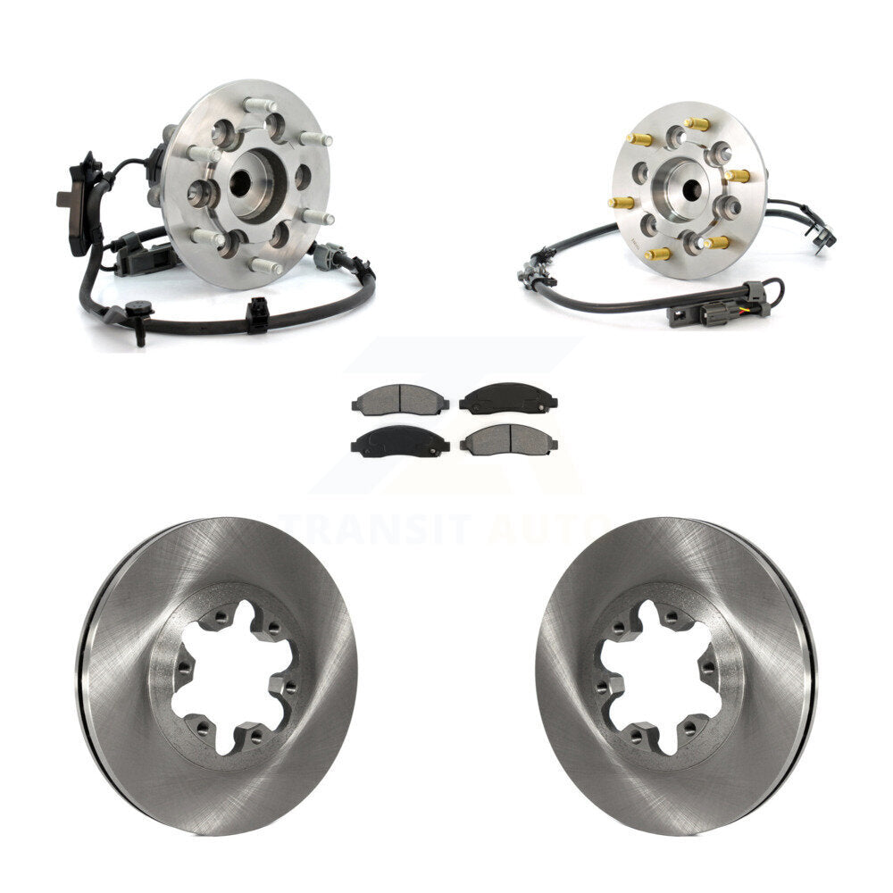 Hub Bearing Brake Rotor & Pads Front Kit For Chevrolet Colorado GMC Canyon Isuzu