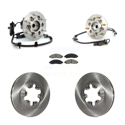 Hub Bearing Brake Rotor & Pads Front Kit For Chevrolet Colorado GMC Canyon Isuzu