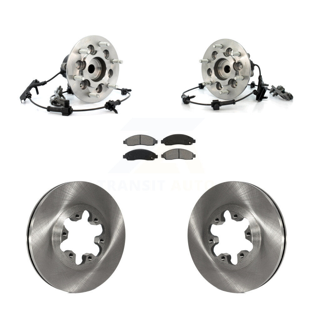 Hub Bearing Disc Brake Rotor Pad Front Kit For Chevrolet Colorado GMC Canyon RWD