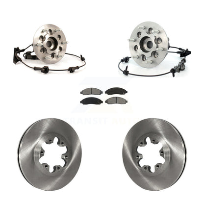 Hub Bearing Brake Rotor & Pads Front Kit For Chevrolet Colorado GMC Canyon Isuzu
