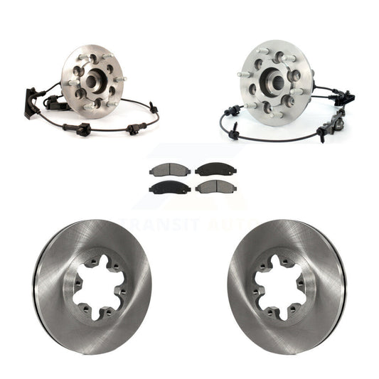 Hub Bearing Brake Rotor & Pads Front Kit For Chevrolet Colorado GMC Canyon Isuzu