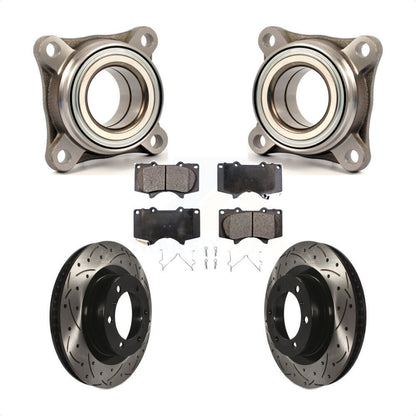 Wheel Bearing Coat Drill Slot Brake Rotor Pad Front Kit For Toyota 4Runner Lexus