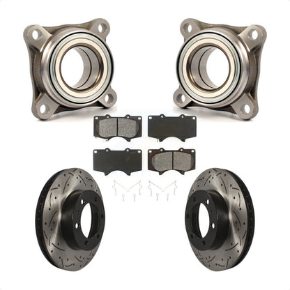 Wheel Bearing Drill Slot Brake Rotor Pads Front Kit For Toyota Tacoma 4Runner FJ