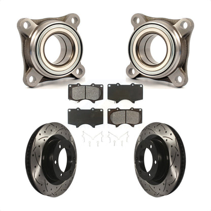 Wheel Bearing Coat Drill Slot Brake Rotor Pad Front Kit For Toyota 4Runner Lexus