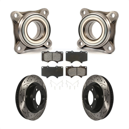 Wheel Bearing Coat Drill Slot Brake Rotor Pad Front Kit For Toyota 4Runner Lexus