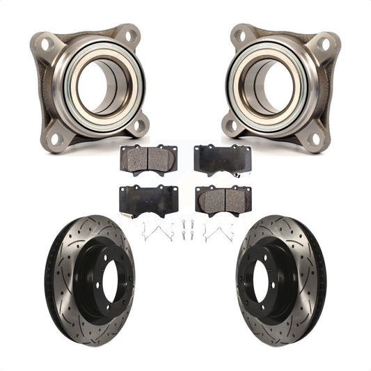 Wheel Bearing Coat Drill Slot Brake Rotor Pad Front Kit For Toyota 4Runner Lexus