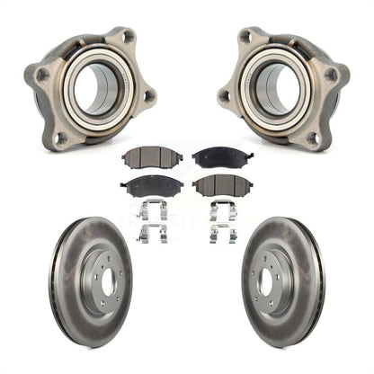 Wheel Bearing Coat Brake Rotor Pad Front Kit For INFINITI G35 AWD Module