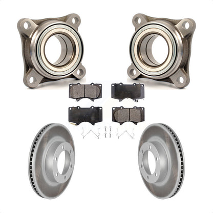 Wheel Bearing Coated Brake Rotor & Pads Front Kit For Toyota 4Runner Lexus GX470