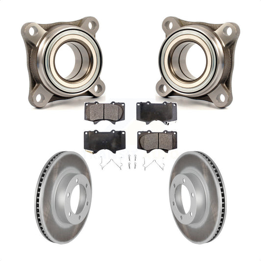 Wheel Bearing Coated Brake Rotor & Pads Front Kit For Toyota 4Runner Lexus GX470
