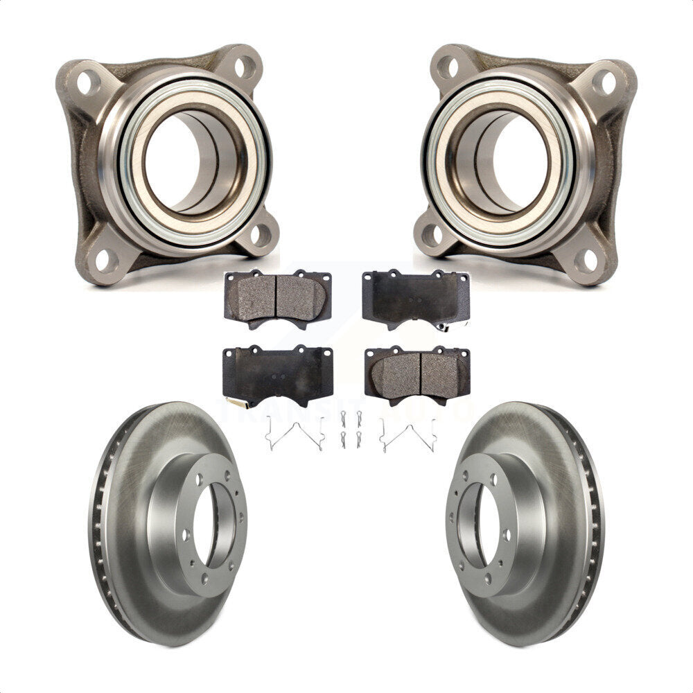 Wheel Bearing Coated Disc Brake Rotor Pad Front Kit For Toyota Tacoma 4Runner FJ