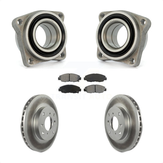 Wheel Bearing Coated Disc Brake Rotor Pads Front Kit For 1998-1999 Acura CL 2.3L