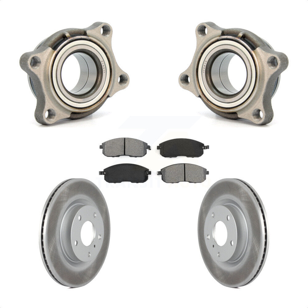 Wheel Bearing Coat Brake Rotor Pad Front Kit For INFINITI G35 AWD Module