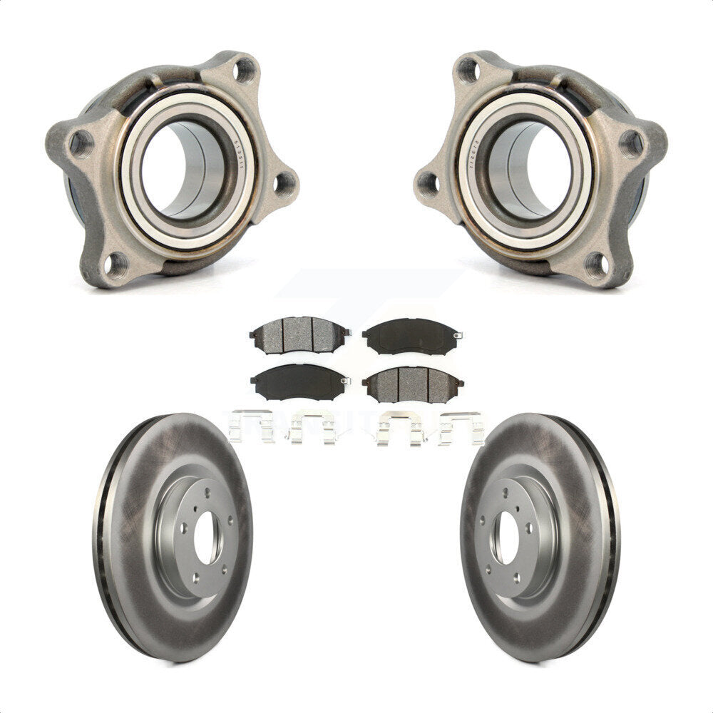 Wheel Bearing Coat Brake Rotor Pad Front Kit For INFINITI G35 AWD Module