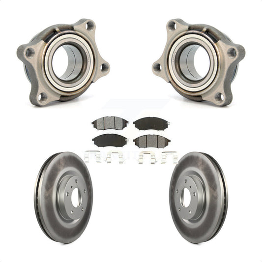 Wheel Bearing Coat Brake Rotor Pad Front Kit For INFINITI G35 AWD Module
