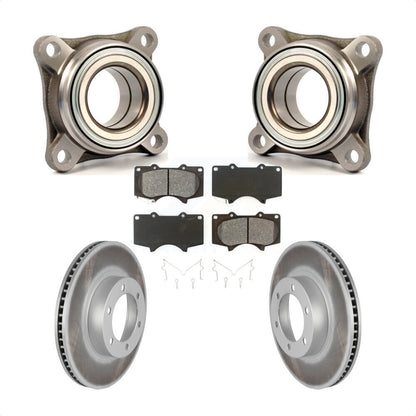 Wheel Bearing Coated Brake Rotor & Pads Front Kit For Toyota 4Runner Lexus GX470