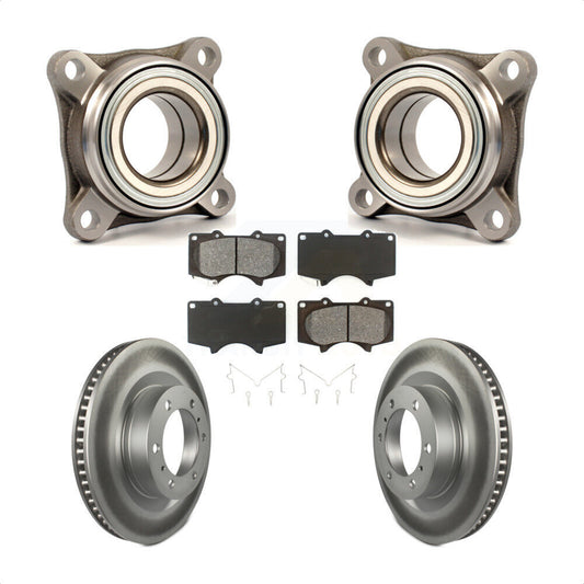 Wheel Bearing Coated Brake Rotor & Pads Front Kit For Toyota 4Runner Lexus GX460