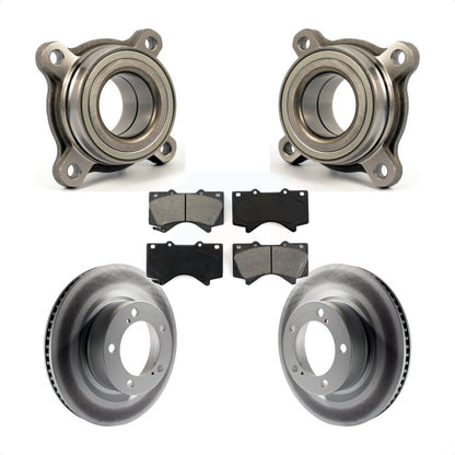 Wheel Bearing Coated Brake Rotor & Pad Front Kit For Toyota Tundra Sequoia Lexus