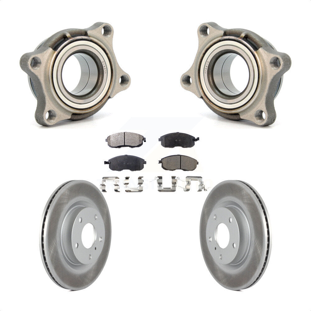 Wheel Bearing Coat Brake Rotor Pad Front Kit For INFINITI G35 AWD Module