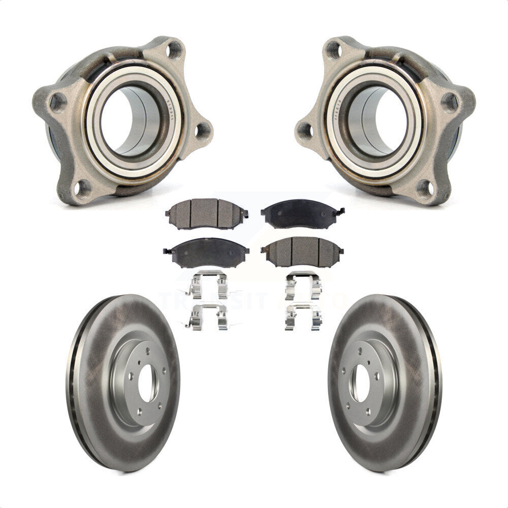 Wheel Bearing Coat Brake Rotor Pad Front Kit For INFINITI G35 AWD Module