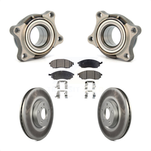 Wheel Bearing Coat Brake Rotor Pad Front Kit For INFINITI G35 AWD Module