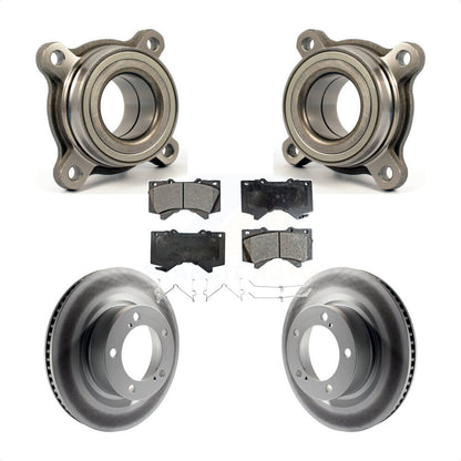 Wheel Bearing Coated Brake Rotor & Pad Front Kit For Toyota Tundra Sequoia Lexus