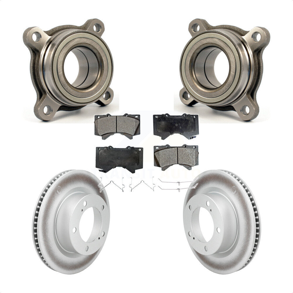 Wheel Bearing Coat Brake Rotor Pad Front Kit For Lexus LX570 Toyota Land Cruiser