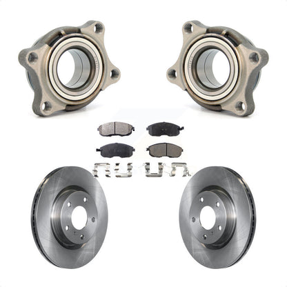 Wheel Bearing Brake Rotor Pad Front Kit For 2005 INFINITI G35 AWD Module