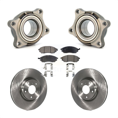 Wheel Bearing Brake Rotor Pad Front Kit For 2006 INFINITI G35 AWD Module