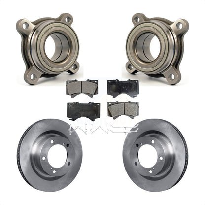 Wheel Bearing Brake Rotor & Pads Front Kit For Toyota Tundra Sequoia Lexus LX570