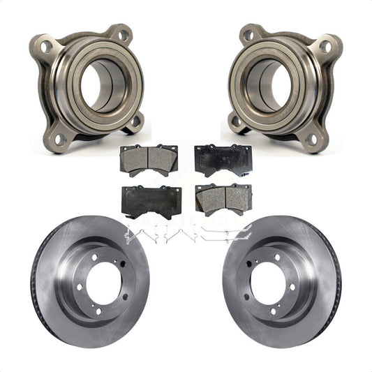 Wheel Bearing Brake Rotor & Pads Front Kit For Toyota Tundra Sequoia Lexus LX570