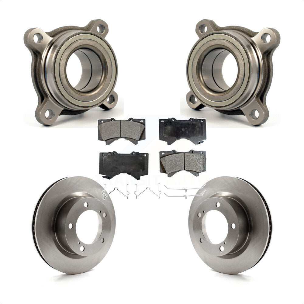 Wheel Bearing Disc Brake Rotor Pad Front Kit For Lexus LX570 Toyota Land Cruiser