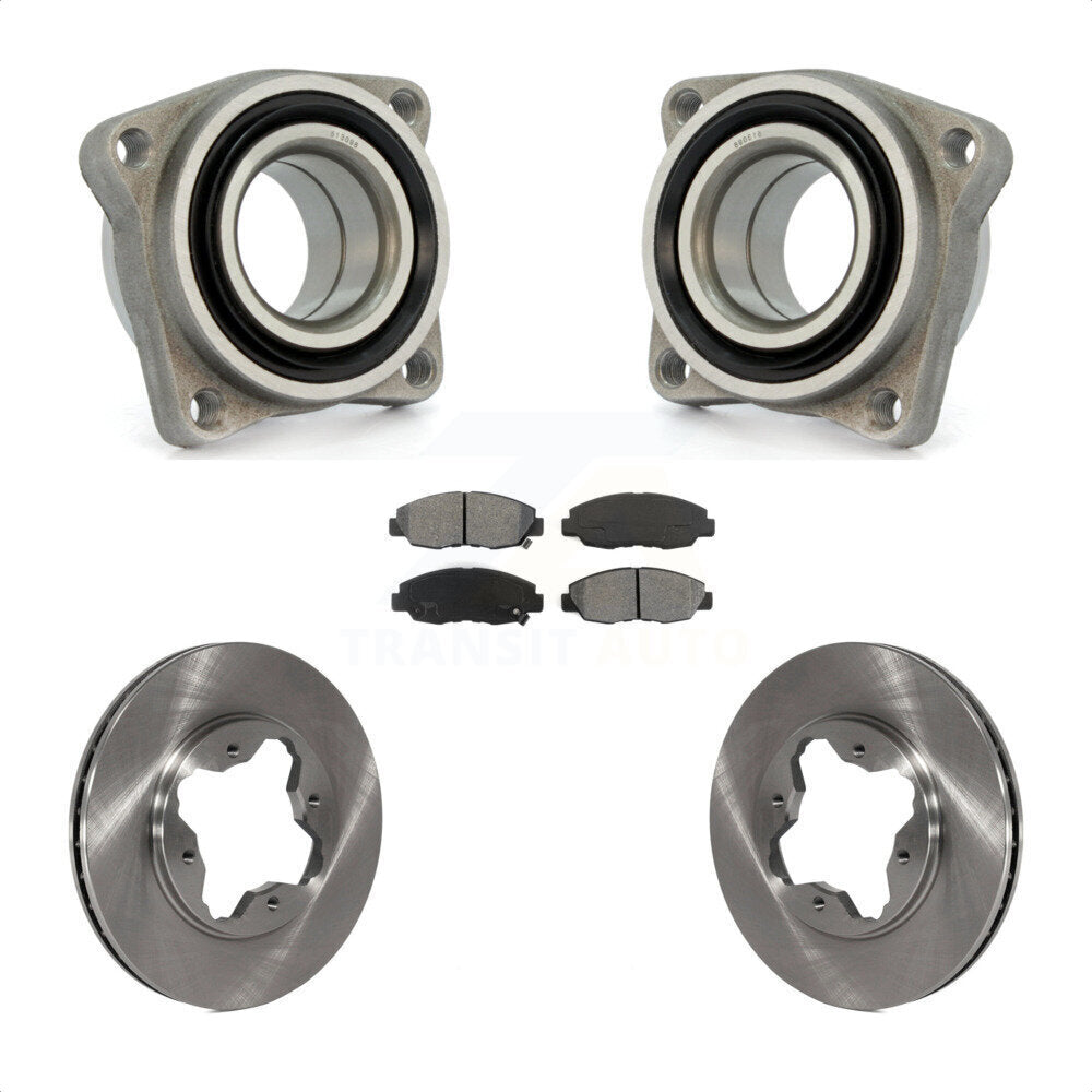 Wheel Bearing Disc Brake Rotors And Pads Front Kit For Honda Accord Acura CL
