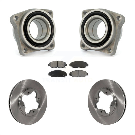 Wheel Bearing Disc Brake Rotors And Pads Front Kit For Honda Accord Acura CL