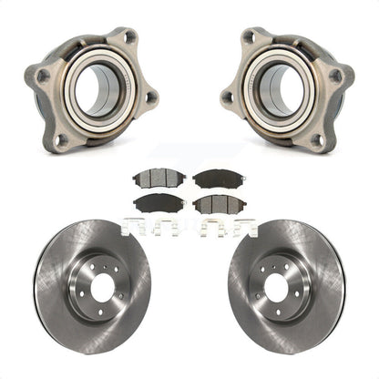 Wheel Bearing Brake Rotor Pad Front Kit For 2006 INFINITI G35 AWD Module