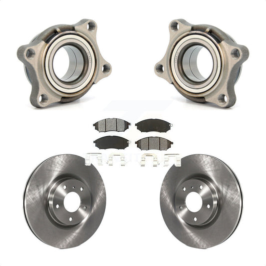 Wheel Bearing Brake Rotor Pad Front Kit For 2006 INFINITI G35 AWD Module