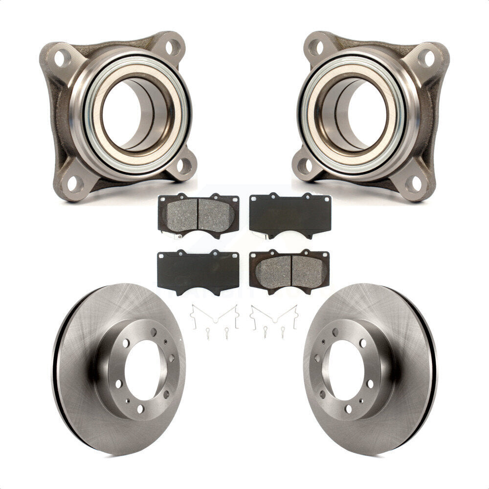 Wheel Bearing Brake Rotor And Pad Front Kit For Toyota Tacoma 4Runner FJ Cruiser