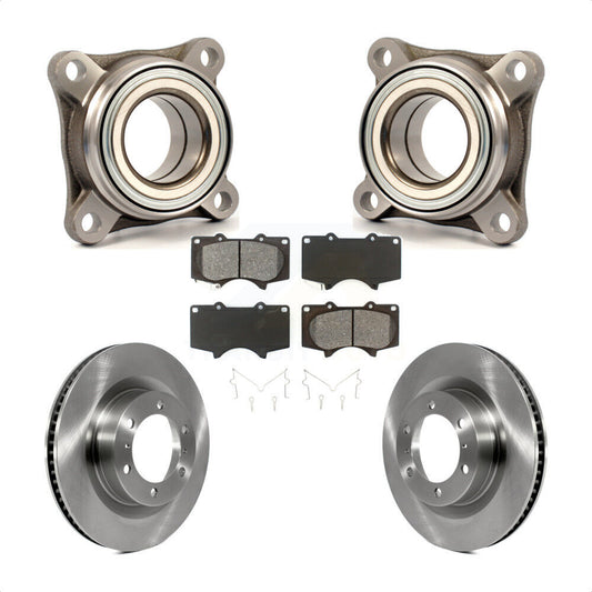 Wheel Bearing Brake Rotor Pad Front Kit For 2010-2023 Toyota 4Runner Lexus GX460