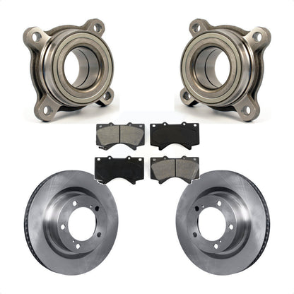 Wheel Bearing Brake Rotor & Pads Front Kit For Toyota Tundra Sequoia Lexus LX570
