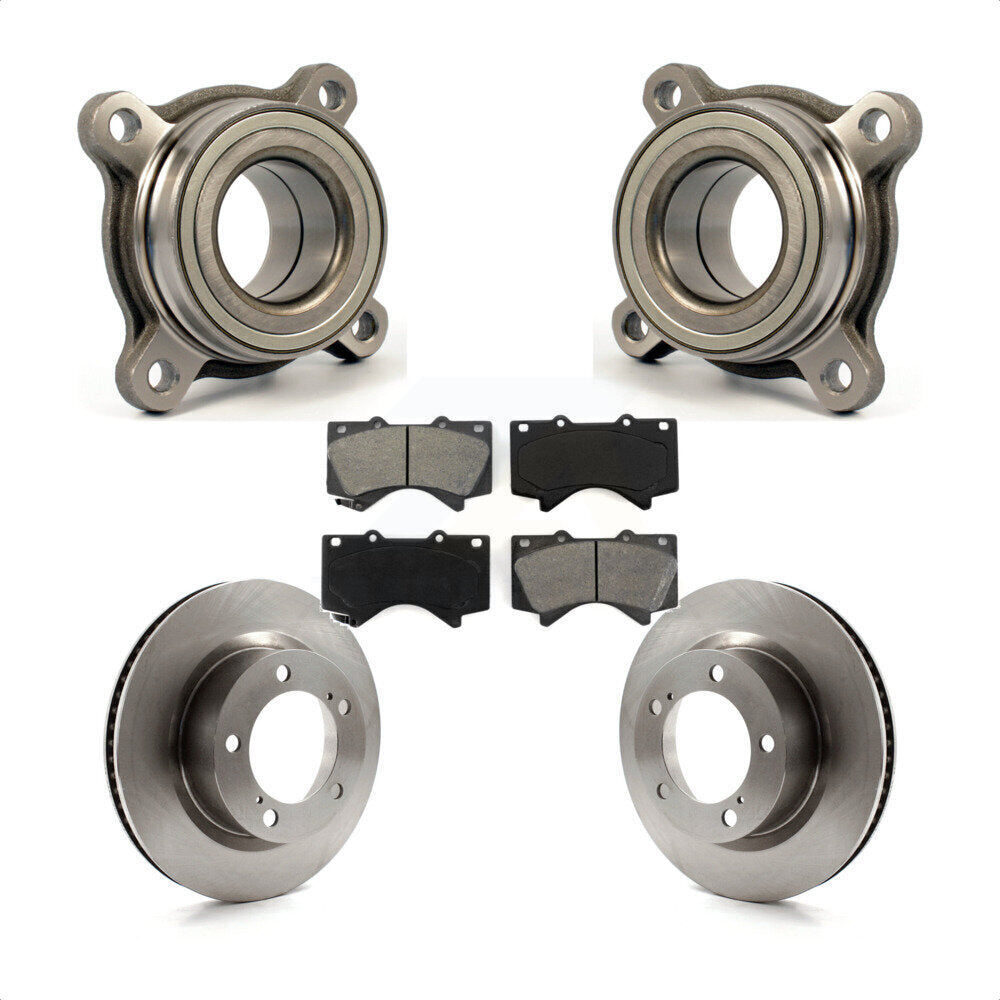 Wheel Bearing Disc Brake Rotor Pad Front Kit For Lexus LX570 Toyota Land Cruiser