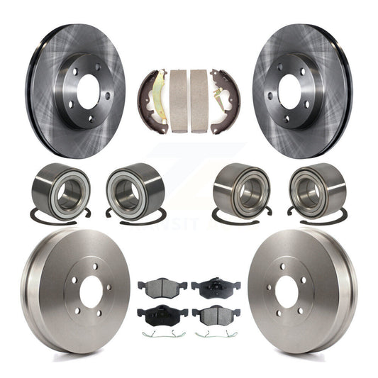 Bearing Brake Rotor Pads Shoe Front Rear Kit (10Pc) For 2007 Ford Escape Mercury