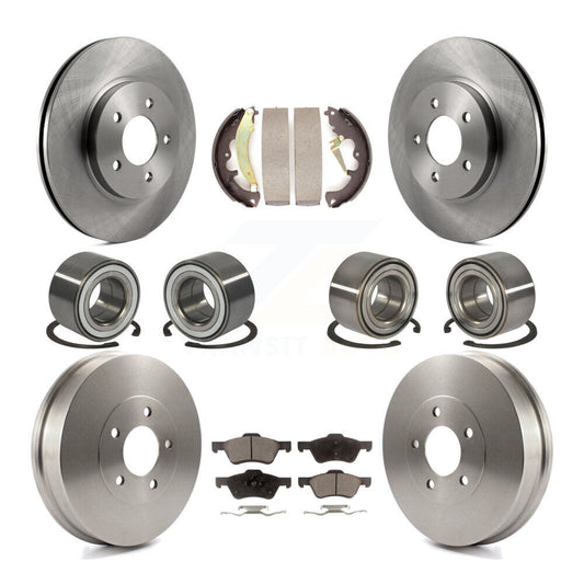 Bearing Disc Brake Rotor Pads Shoe Front Rear Kit (10Pc) For Ford Escape Mercury