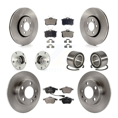 Hub Bearing Disc Brake Rotor And Pad Front Rear Kit (10Pc) For Volkswagen Beetle